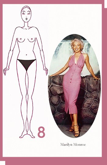 Marilyn Monroe - Forma del corpo a otto