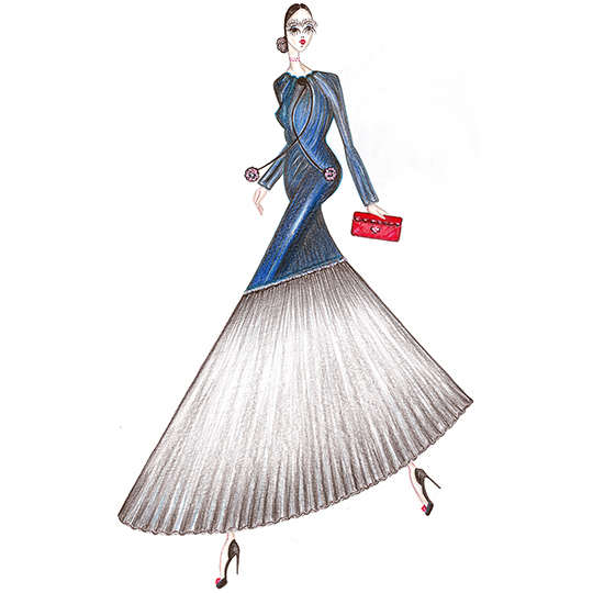 Cristina Bonucci fashion sketches